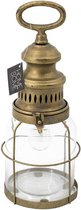 Lantaarn lamp op batterij - goud - Kolony - metalen lantaarn