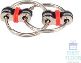 Fidget Metalen Ringen - Rood - Fidget Bike Chain -Fidget Sleutelhanger - Fidget Buckle Keychain - Stress Ring - Friemel Ring