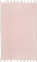 Vloerkleed - laagpolig - roze - 200x300 cm - katoen