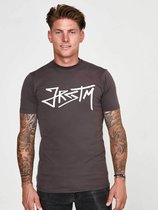 JORCUSTOM Tag Slim Fit T-Shirt - Grey - Volwassenen - Maat S