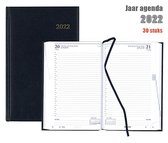 30x Brepols Agenda 2022 - Saturnus luxe - Lima - 13,3 x 20,8 cm - Blauw