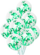 20 Confetti Ballonnen - Groen - papieren Confetti - 40 cm - Latex - Huwelijk - Verjaardag - Feest/Party -
