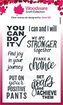 Woodware Clear stamp - Positieve quotes - A5 - Stempelset - Polymeer