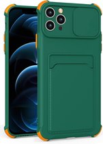 GSMNed – iPhone 11 Pro Max Groen – hoogwaardig PU Case – iPhone 11 Pro Max Groen – Card case – shockproof