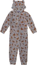 Claesen's Unisex Velvet Onesie- Herten Print- Maat 140-146