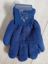Winter pleasure - handschoenen - voor dames of groter kinderen -  effen donkerblauw - one size