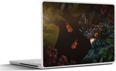Laptop sticker - 14 inch - Jungle - Vogel - Vlinder - Bloemen - 32x5x23x5cm - Laptopstickers - Laptop skin - Cover