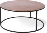 MEADOWS&BYRNE FOLIO BRASS ROUND COFFEE TABLE