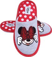 Grijze pantoffels, pantoffels met brokaatstrik Minnie Mouse DISNEY 38-39