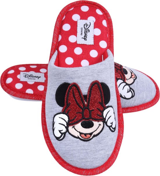 Chaussons gris, chaussons avec noeud brocart Minnie Mouse DISNEY 38-39 |  bol.com