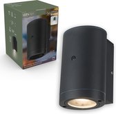 LED's Light LED Wandlamp buiten enkel met sensor - Kingston - IP44 - Antraciet
