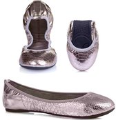 Sorprese – ballerina schoenen dames – Butterfly twists Vivienne Pewter Metallic Pink – maat 37 - ballerina schoenen meisjes - Moederdag - Cadeau