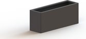 MySteel Gepoedercoat staal plantenbak Texas L100 x B30 cm- Hoogte:  40 cm - Kleur: RAL9005 mat (zwart)