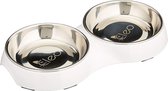 Katten Voerbak - Zinaps Designer Cat Feeding Bowl met roestvrijstalen inzetstukken (2 x 220 ml) (WK 02129)