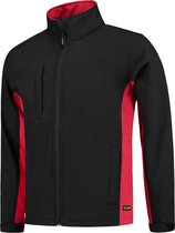 Tricorp Soft Shell Jack Bi-Color - Workwear - 402002 - Zwart-Rood - maat 3XL