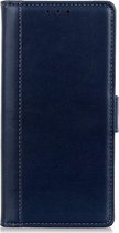 Shop4 - Xiaomi Redmi Note 10 Hoesje - Wallet Case Grain Donker Blauw
