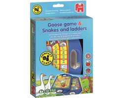 Jumbo - Ganzenbord & Slang en Ladderspel - Reiseditie - Ideaal reisspel vanaf 4 jaar