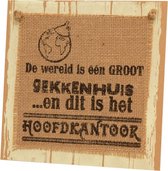 Paper Dreams Bordje Gekkenhuis 20 Cm Hout Naturel