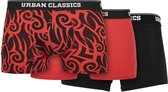 Urban Classics Boxershorts set -S- Organic Rood/Zwart