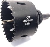 Dozenboor 70mm – Zeskant adapter - Kroonboor - Doosboor - Boren - Gatenboor - Gatenzaag - Centreerboor - Steen