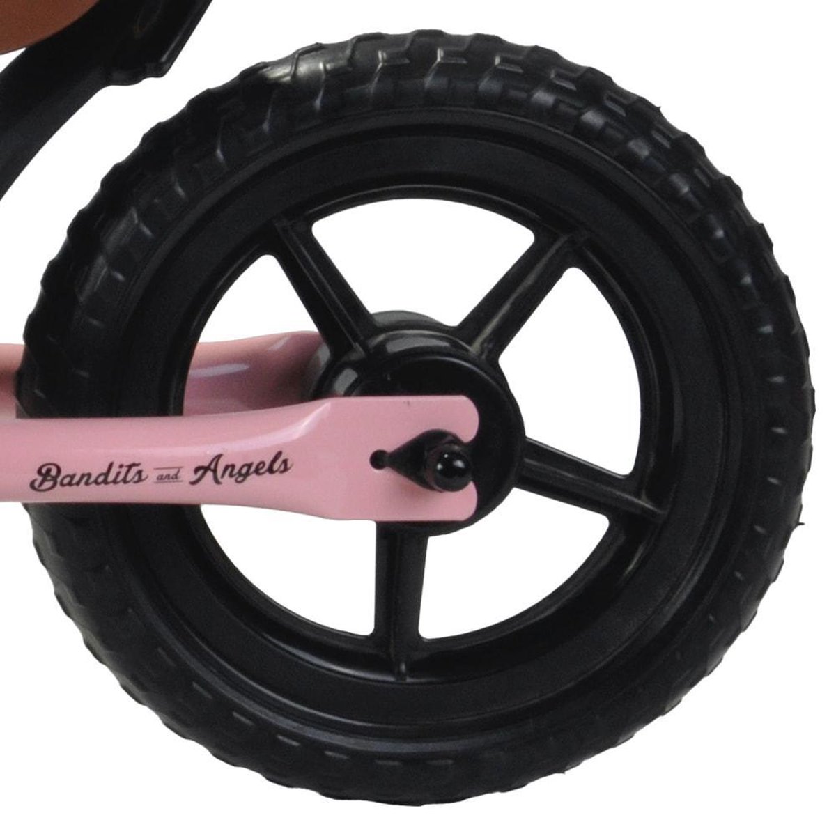 Bandits & Angels Metalen Loopfiets Starter Roze met Voetenplank vanaf 2 Jaar - Limited Edition - Vintage Roze Loop Fiets - Verstelbaar Zadel 29 tot 39 cm - Meisjes - Compact en Veilig - Lage Instap met Voetenplank — afbeelding 11