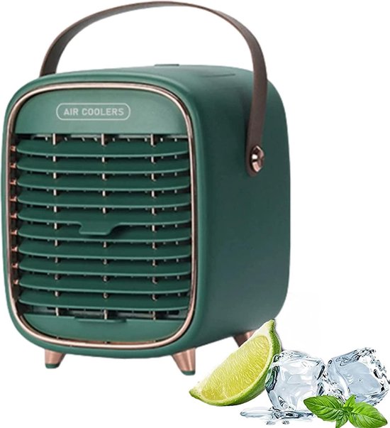 Draagbare Airconditioning 4-in-1 Mini Luchtkoeler 900 Ml - 3 Snelheden & Kleurenlicht