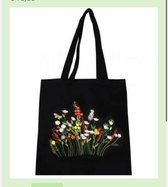 Borduurpakket tas met fleurige bloemen