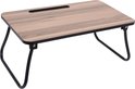 Houten bedtafel met inklapbare poten.