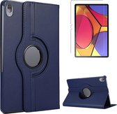 Case2go - Tablet hoes geschikt voor Lenovo Tab P11 Pro - Draaibare Book Case + Screenprotector - 11.5 inch - Donker Blauw