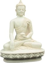 Boeddha beeld groot wit - 22 - Polyresin