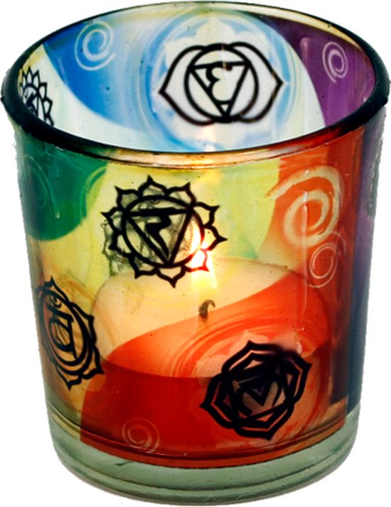 Sfeerlicht 7 chakra's - 6x5 - Glas