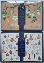 Luxe Kerstkaarten – 20 Stuks - 10 x 15 cm – K-117