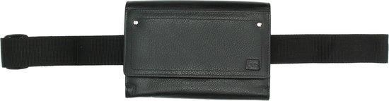 Portefeuille en cuir Double-D serveur avec ceinture Zwart