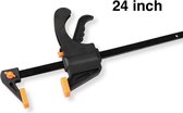 Snelspanklem - Lijmklem - Zwart/oranje - 24 inch