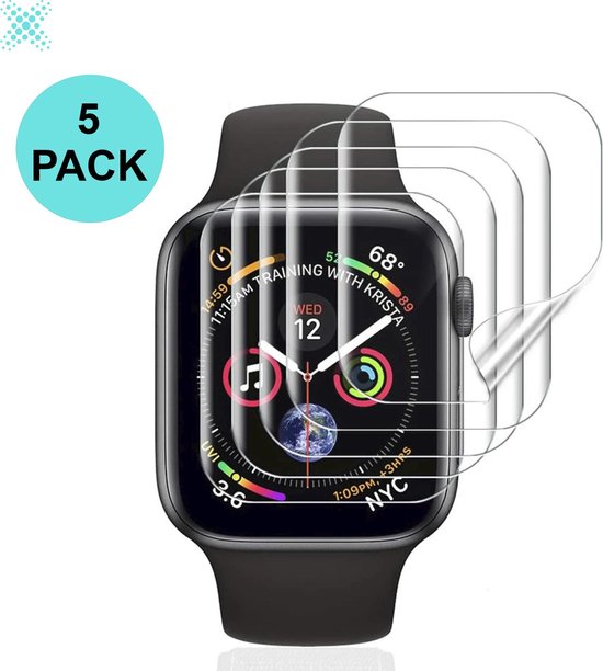 MY PROTECT® 5x Apple Watch 4/5/6/SE 44mm Bescherm Folie - Glasfolie  Bescherming - | bol.com