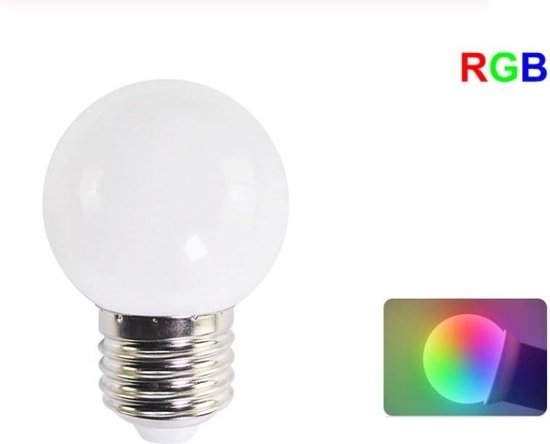 LED Bollamp E27 - 1 Watt - RGB