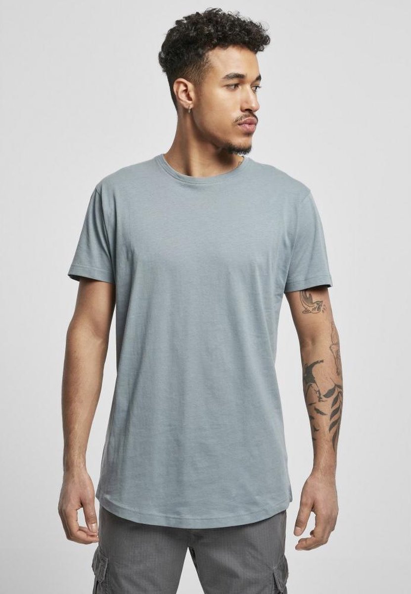 Urban Classics Shaped Long Heren Tshirt 5XL Blauw