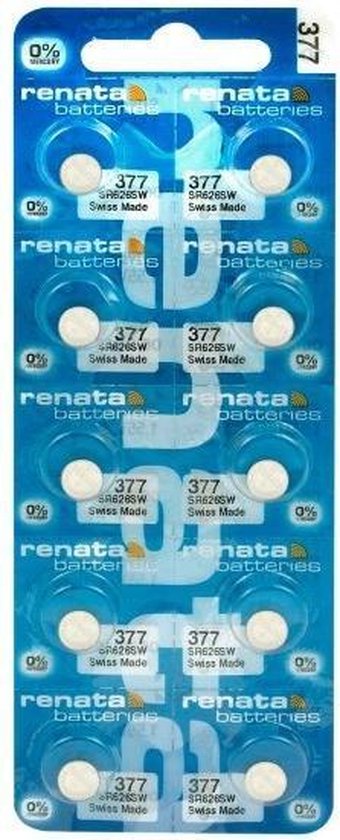 RENATA - Horlogebatterijen - Watch 377 - 10 stuks