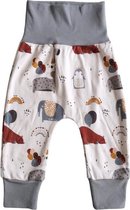 k&b - unisex broekje - babykleding -  Maat 80 - grijs - wit