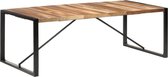 Eettafel 220x100x75 cm massief hout met sheesham afwerking