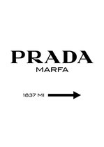 Joya Beauty Poster - Prada Marfa Fashion - 60 X 40 Cm - Zwart En Wit