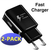 2x 15W USB Oplaadstekker- Adapter met Snelladen - Quick Charge 3.0 - Geschikt voor Apple iPhone iPad - Samsung - Telefoon Tablet - Oplader