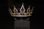 Mooie tiara, kroon, bruid, prinses, haaraccessoire, luxe diadeem, Haarpin, bloemen, haarpin, strass, koningin