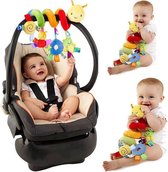 Baby spiraal Rups– Baby Knuffel - Baby speelgoed - Baby rammelaar - boxspiraal - maxi cosi spiraal - kinderwagen speelgoed spiraal - buggy – Autostoel spiraal - kinderwagen knuffel