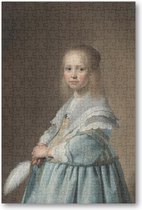 Portret van een meisje in het blauw - 252 Stukjes puzzel voor volwassenen - Johannes Cornelisz. Verspronck - Meesterwerken