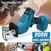 TBG™-Accu kettingzagen-18V draadloze reciprozaagmachines Elektrische zaag-voor Makita-batterij Without Battery Light Blue