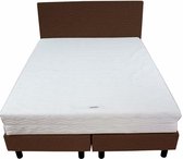 Bedworld Boxspring 120x200 - Medium - Lederlook - Bruin (MD924)