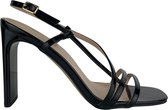 Zwarte sandalen op hak | Hakken van SAN MARIE | Maat 39