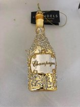 Vondels kerstboomversiering - Gouden champagne fles - Kerstboom hangers - Kerstballen kopen - Kerst -Uniek Cadeau - Sjieke kerstboom versiering -voor de boom in de tuin - Eye catcher - kerst 