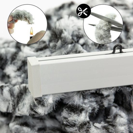 MaxxHome Kattenstaart Vliegengordijn - Deurgordijn - 100x230cm - Grijs van Merkloos — afbeelding 5